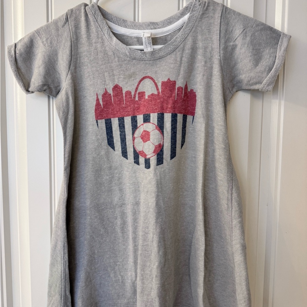 Gray St Louis City Soccer T-Shirt Dress